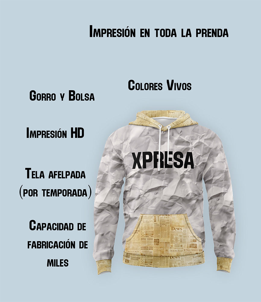 Sudadera Gorro y Bolsa (MUESTRA)
